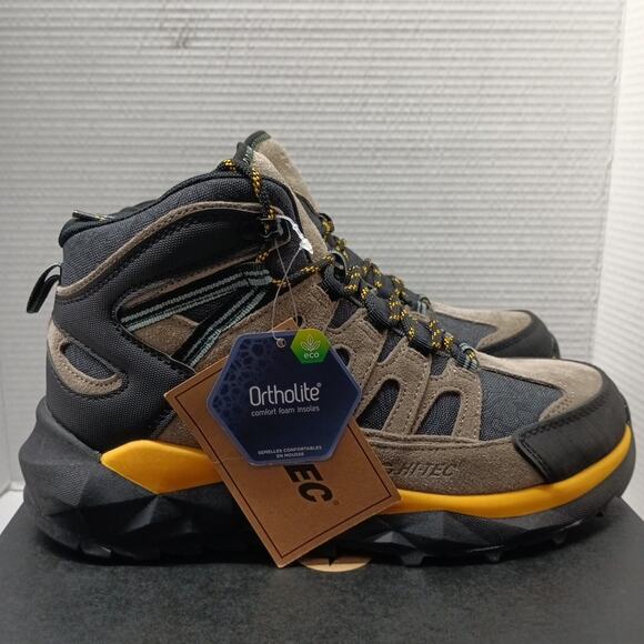 HI-Tech Revive Hiking Boots Men Size 8 Tan Yellow Breathable - Picture 1 of 8